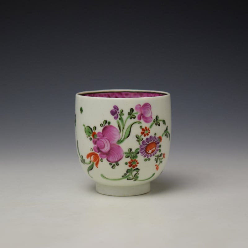 Lowestoft Rose and Floral Sprays Pattern Coffee Cup c1785-90 (1)