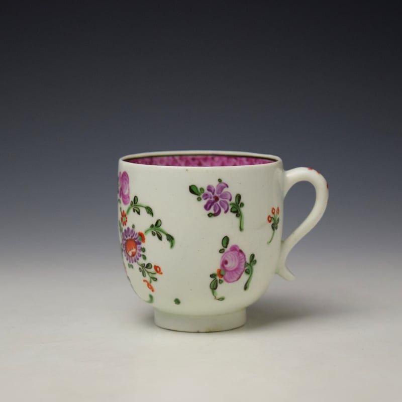 Lowestoft Rose and Floral Sprays Pattern Coffee Cup c1785-90 (5)