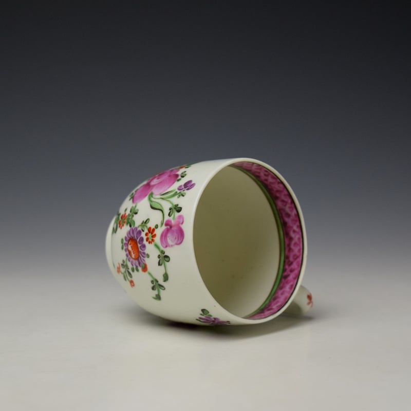 Lowestoft Rose and Floral Sprays Pattern Coffee Cup c1785-90 (6)