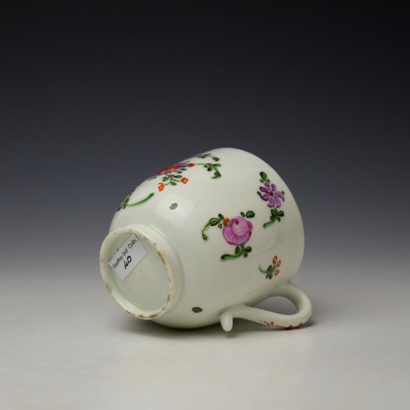 Lowestoft Rose and Floral Sprays Pattern Coffee Cup c1785-90 (7)