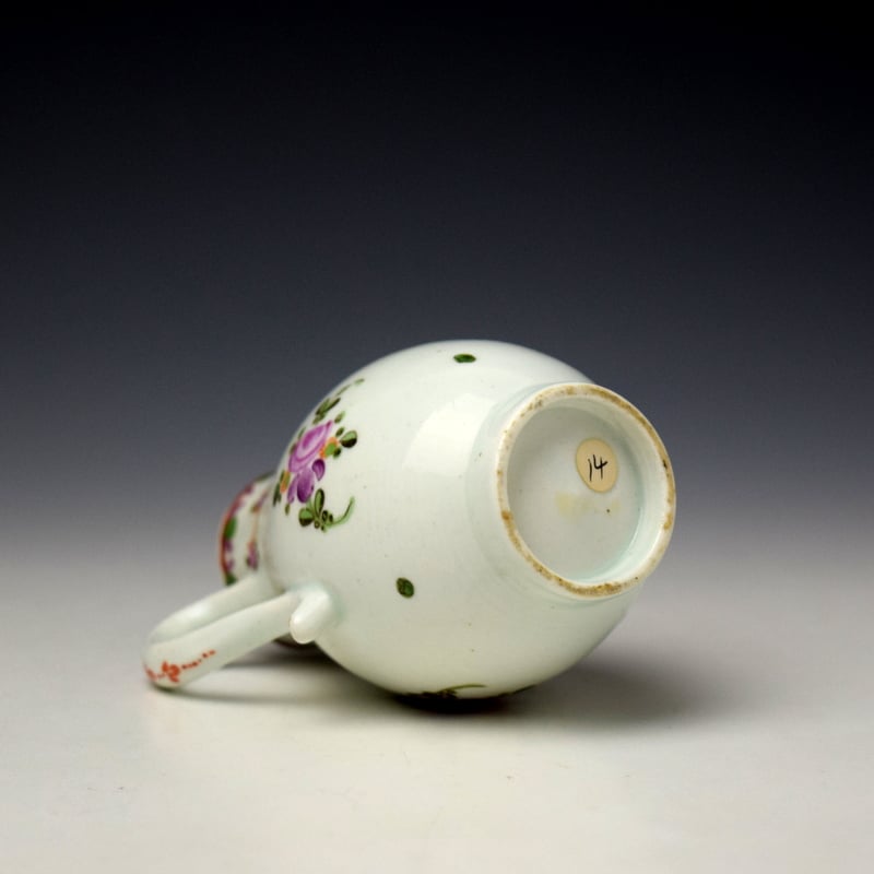 Lowestoft Rose and Floral Sprays Pattern Small Size Sparrow Beak Jug c1775-80 (7)