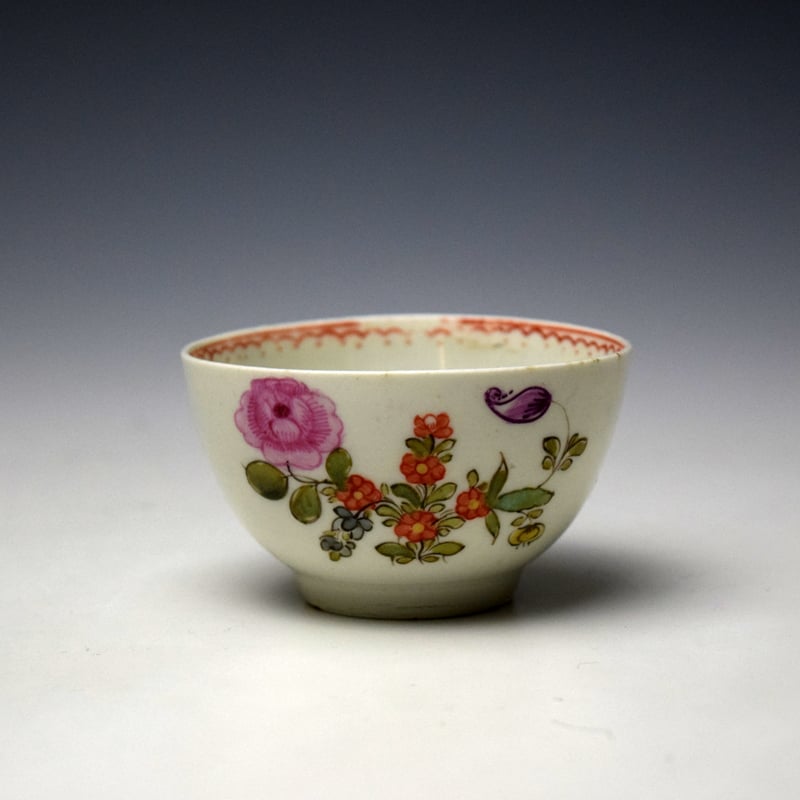 Lowestoft Rose and Floral Sprays Pattern Trio c1775-80 (2)