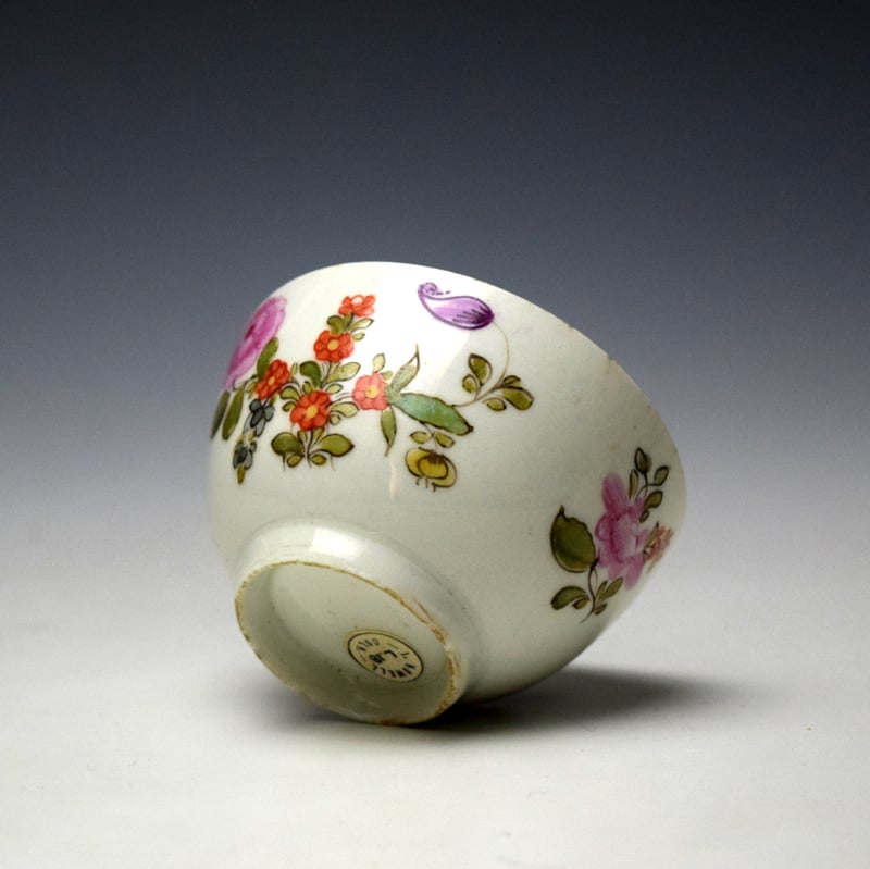 Lowestoft Rose and Floral Sprays Pattern Trio c1775-80 (8)