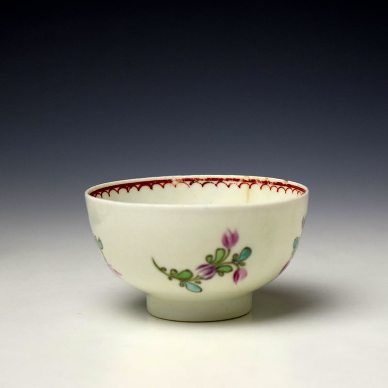 Lowestoft Thomas Rose Pattern Trio c1775-85 (10)