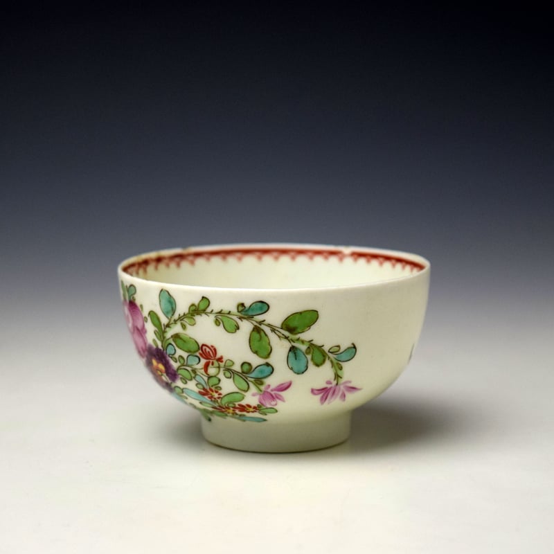 Lowestoft Thomas Rose Pattern Trio c1775-85 (11)