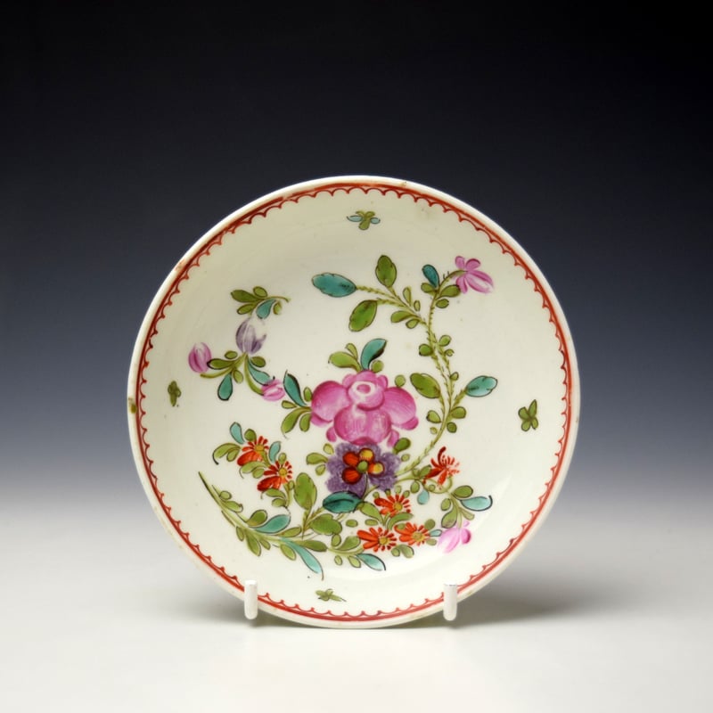 Lowestoft Thomas Rose Pattern Trio c1775-85 (13)