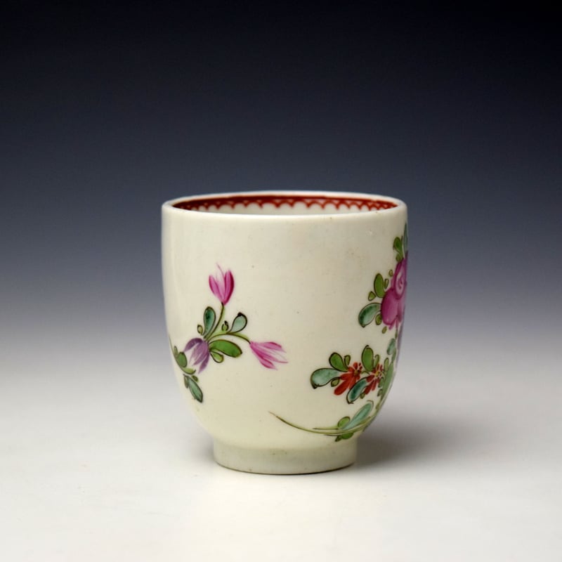 Lowestoft Thomas Rose Pattern Trio c1775-85 (3)