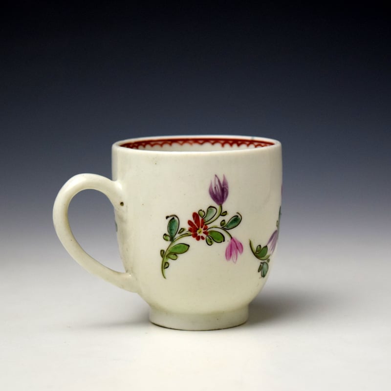 Lowestoft Thomas Rose Pattern Trio c1775-85 (4)
