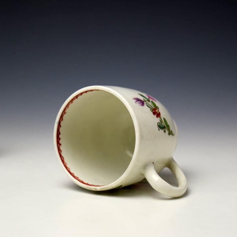 Lowestoft Thomas Rose Pattern Trio c1775-85 (6)