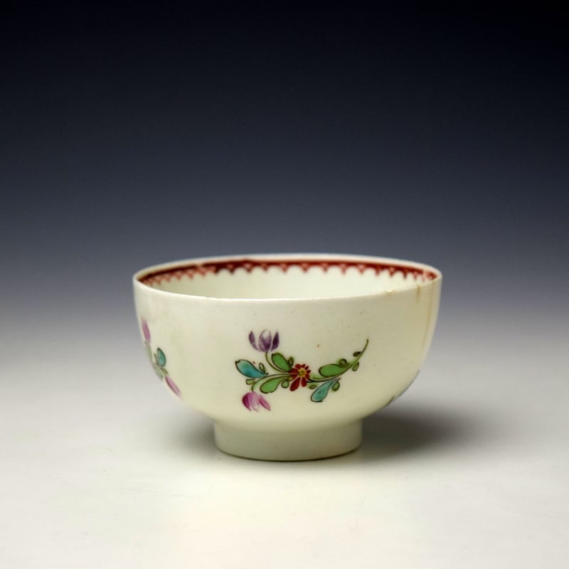 Lowestoft Thomas Rose Pattern Trio c1775-85 (9)