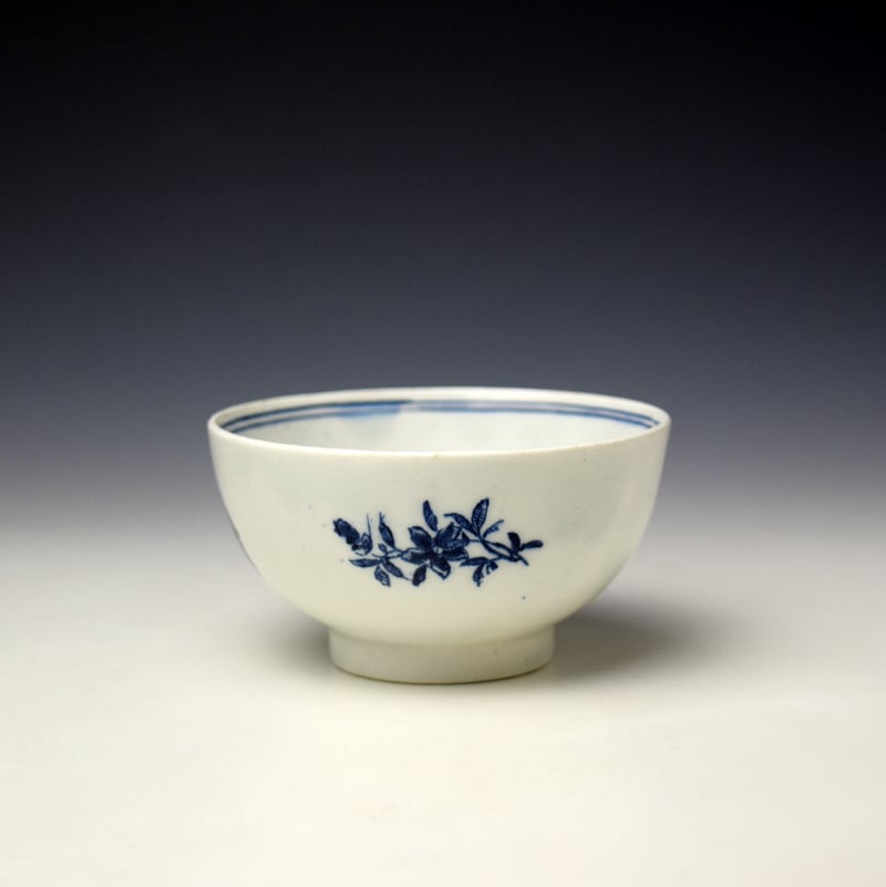 Lowestoft Three Flowers Pattern Toy Slop Bowl c1770-80 (3)