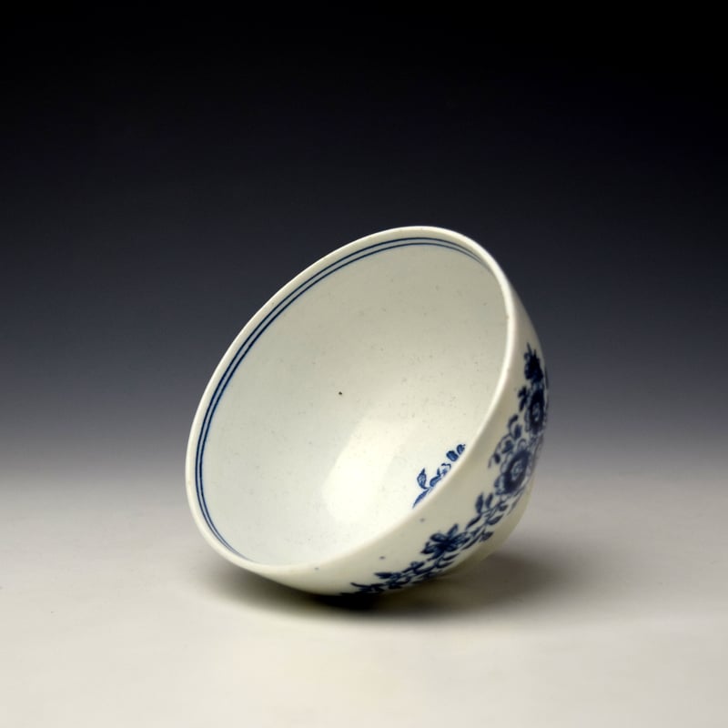 Lowestoft Three Flowers Pattern Toy Slop Bowl c1770-80 (5)