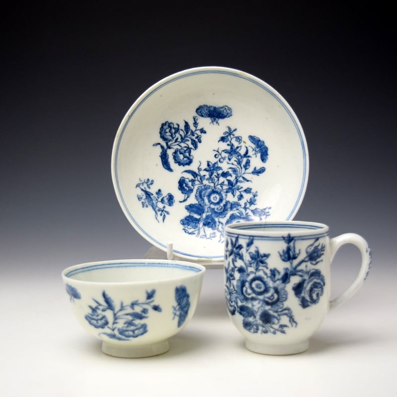 Three Flowers Pattern Trio c1770-80
