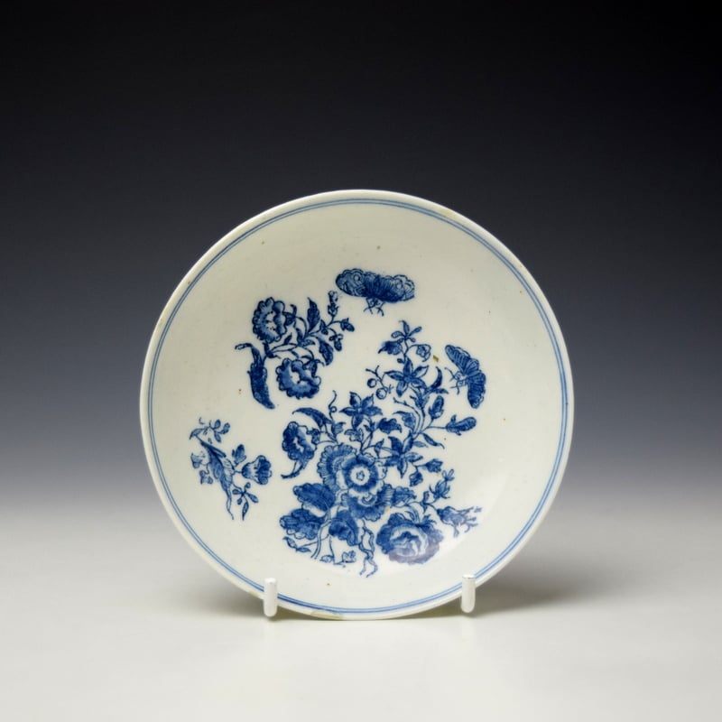 Lowestoft Three Flowers Pattern Trio c1770-80 (14)
