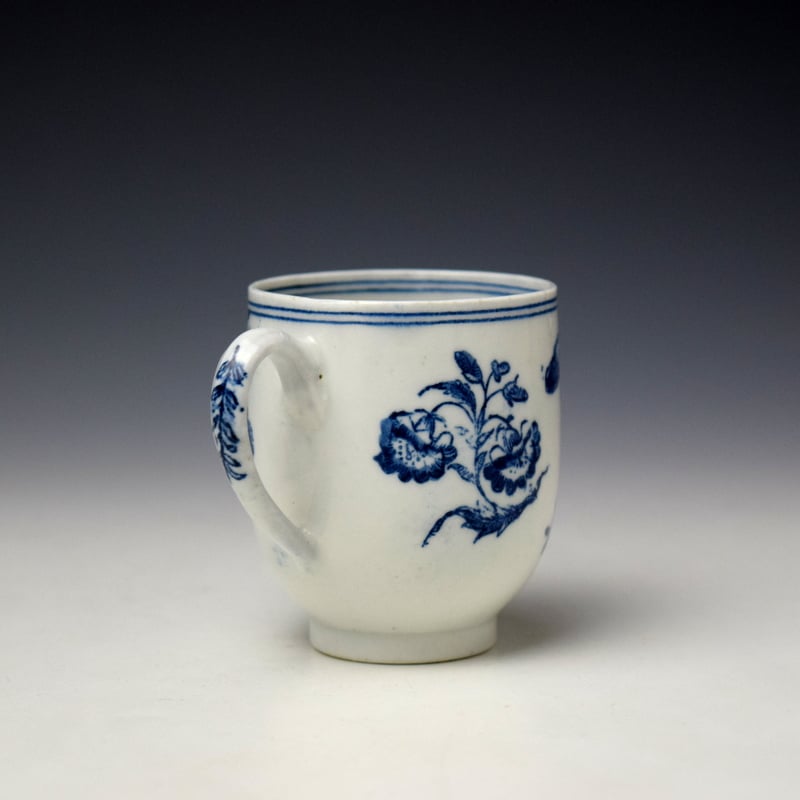 Lowestoft Three Flowers Pattern Trio c1770-80 (5)