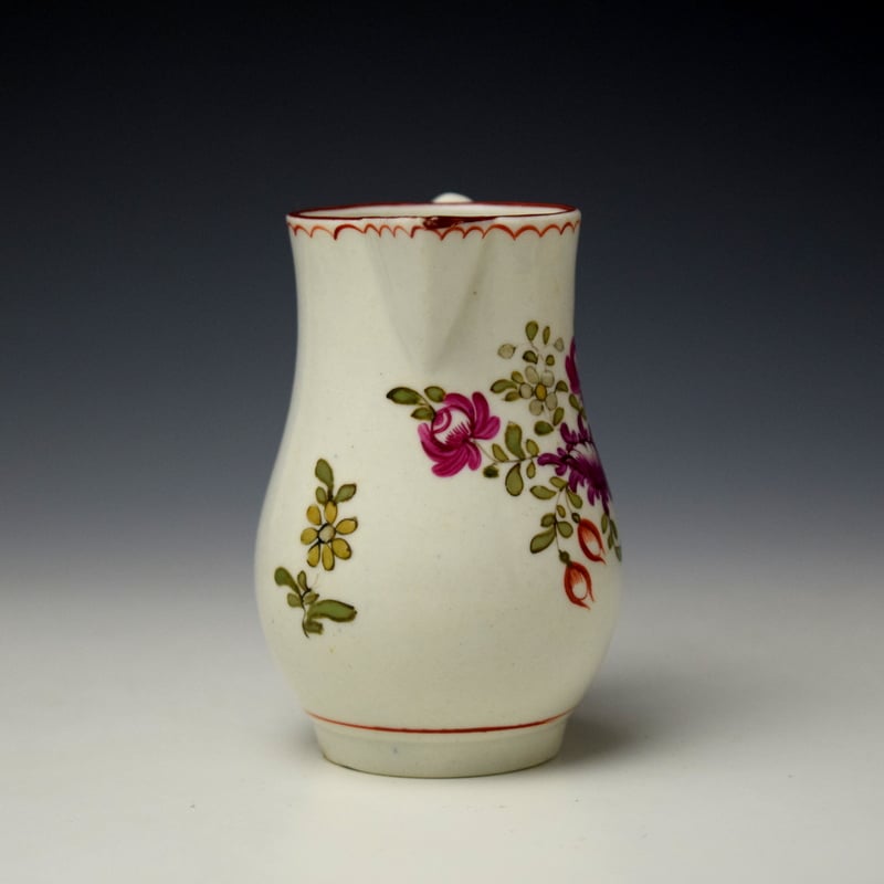 Lowestoft Tulip Painter Sprrow Beak Jug c1772 (2)