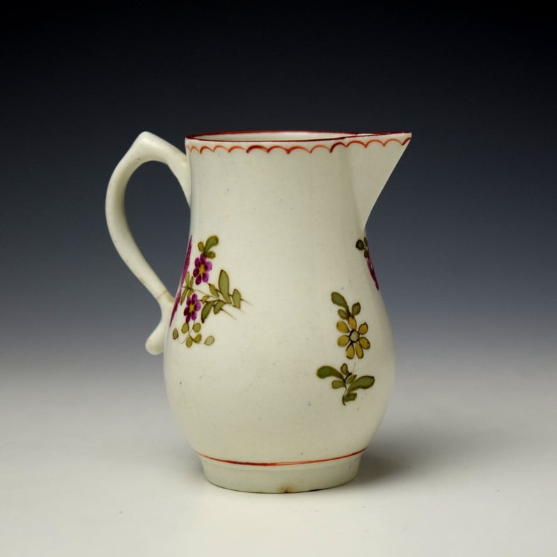 Lowestoft Tulip Painter Sprrow Beak Jug c1772 (3)