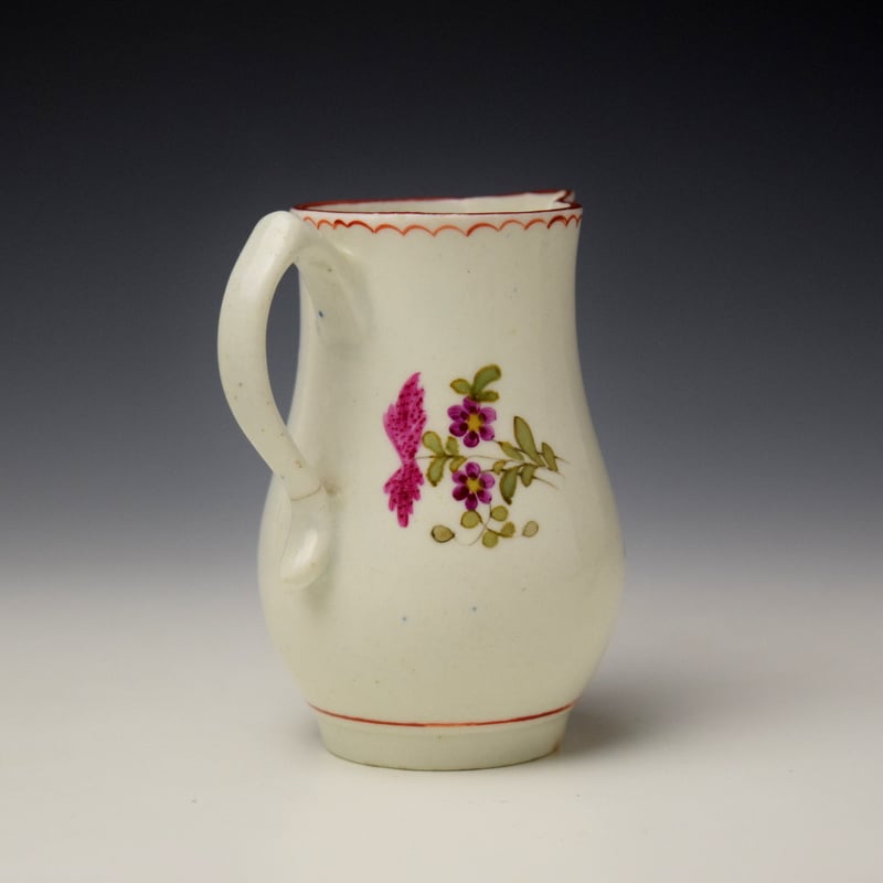 Lowestoft Tulip Painter Sprrow Beak Jug c1772 (4)