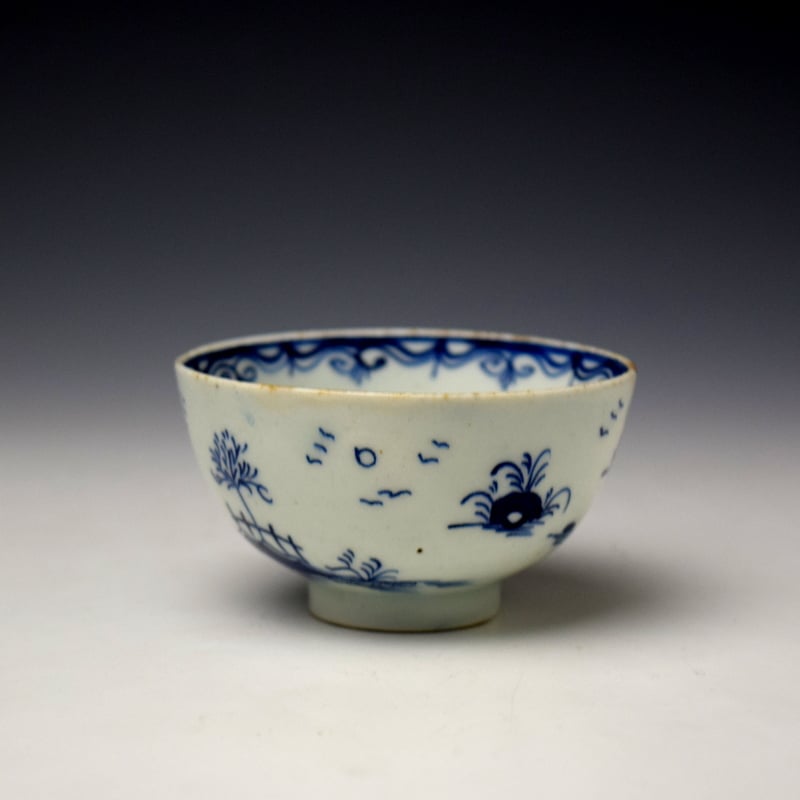 Lowestoft Two House and Pagoda Pattern Trio c1785-90 (11)