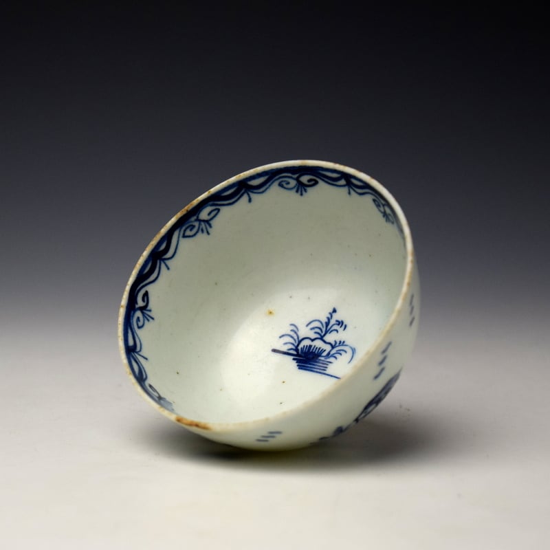 Lowestoft Two House and Pagoda Pattern Trio c1785-90 (12)