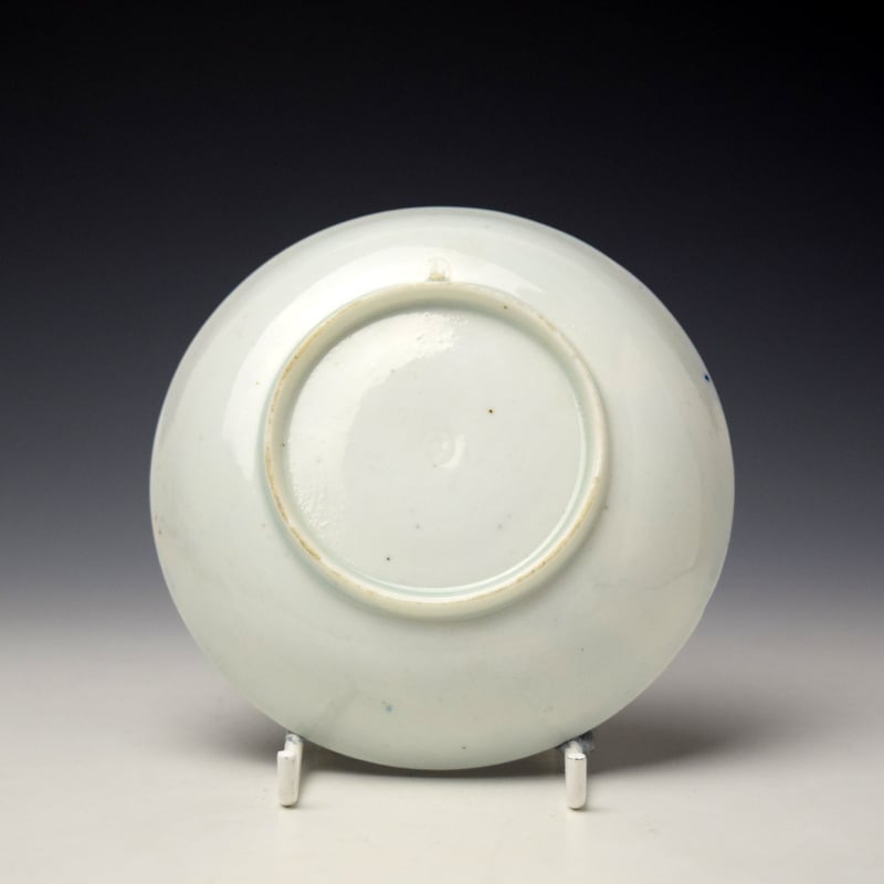 Lowestoft Two House and Pagoda Pattern Trio c1785-90 (15)