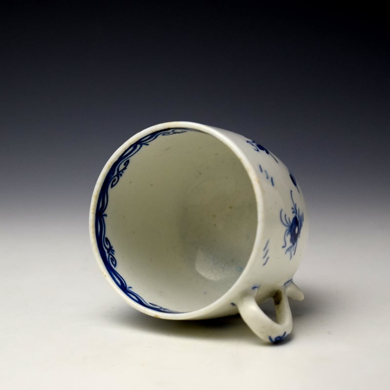 Lowestoft Two House and Pagoda Pattern Trio c1785-90 (6)