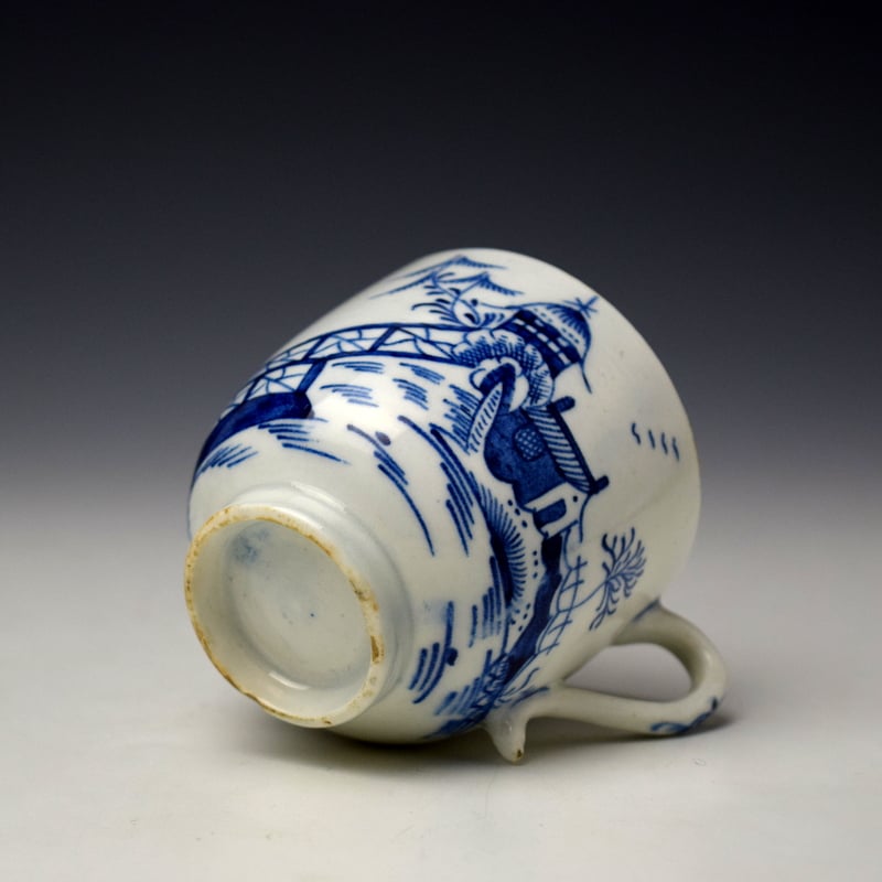 Lowestoft Two House and Pagoda Pattern Trio c1785-90 (7)