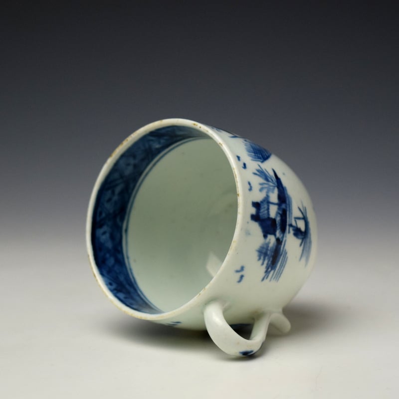Lowestoft Two Pagoda and Cherry Tree Pattern Coffee Cup c1790-95 (6)