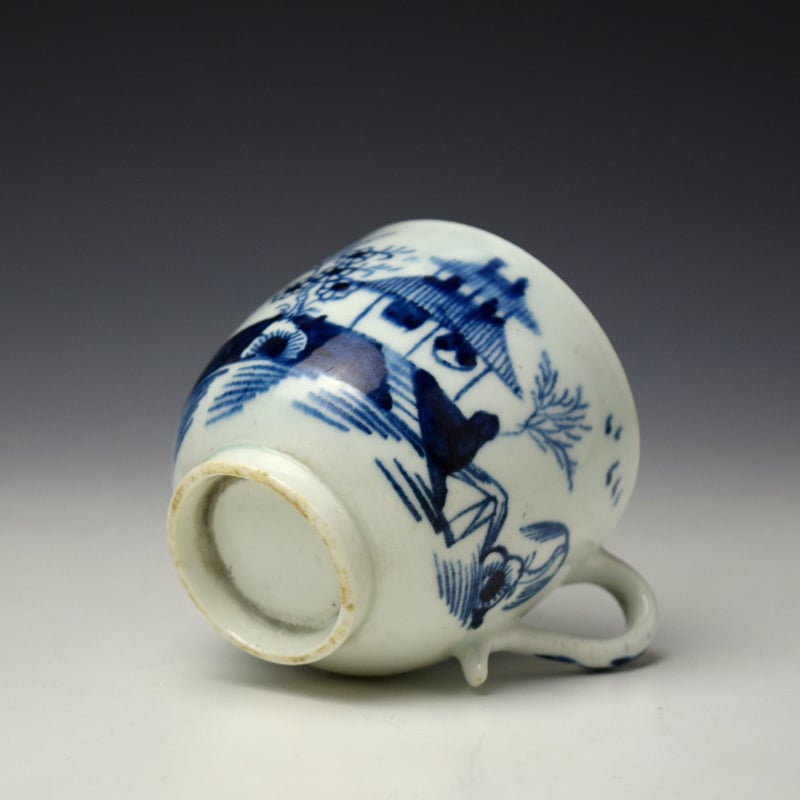Lowestoft Two Pagoda and Cherry Tree Pattern Coffee Cup c1790-95 (7)