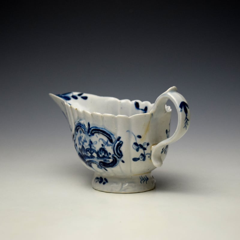 Lowestoft Very Early Moulded Sauceboat c1758-60 Ex Godden Collection (6)