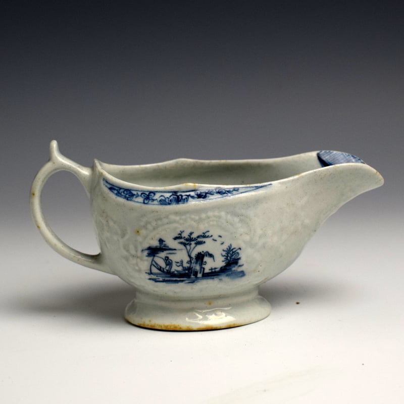 Moulded Creamboat with Landscape Panels c1765 (3)
