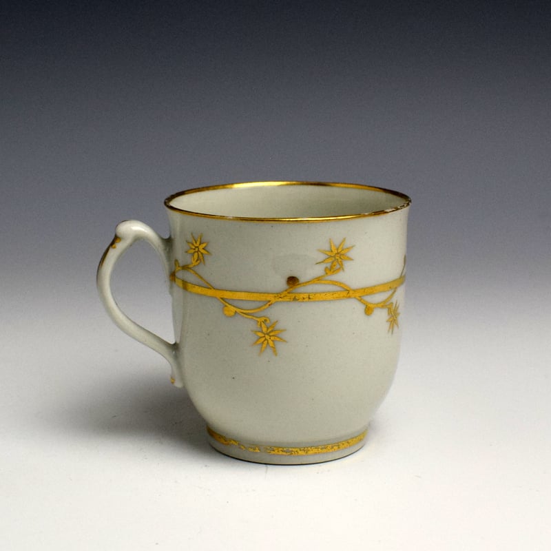 Newhall Gilt Decorated Trio c1785 (8)