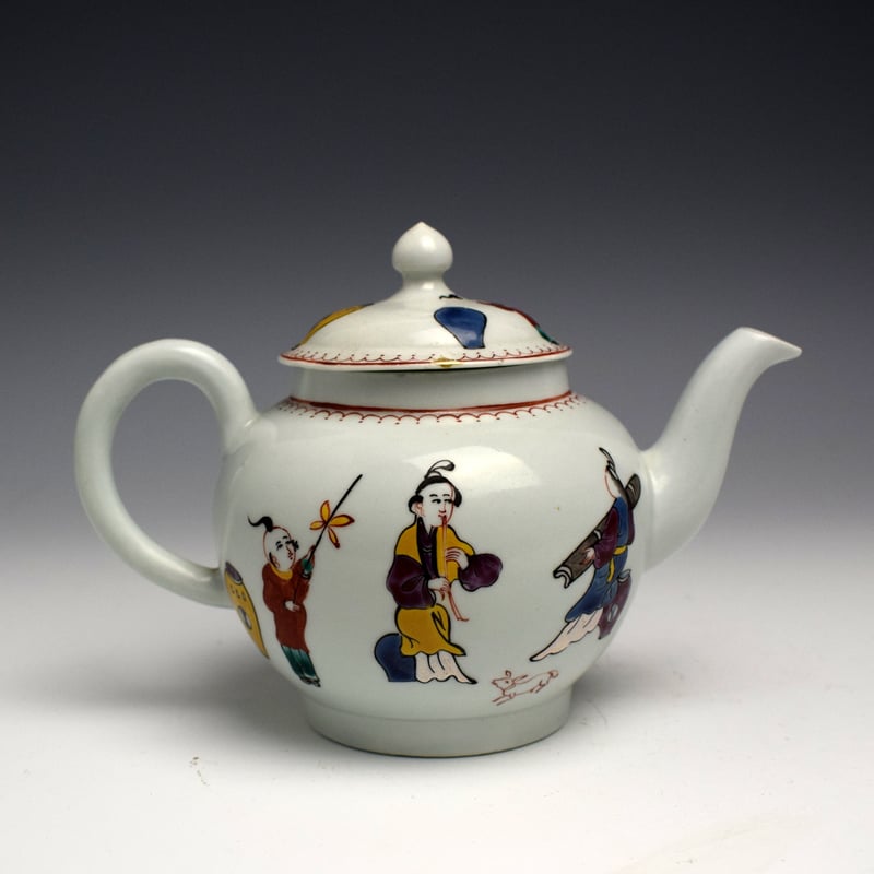 Philip Christian Koto Player pattern Small Teapot c1765 (2)