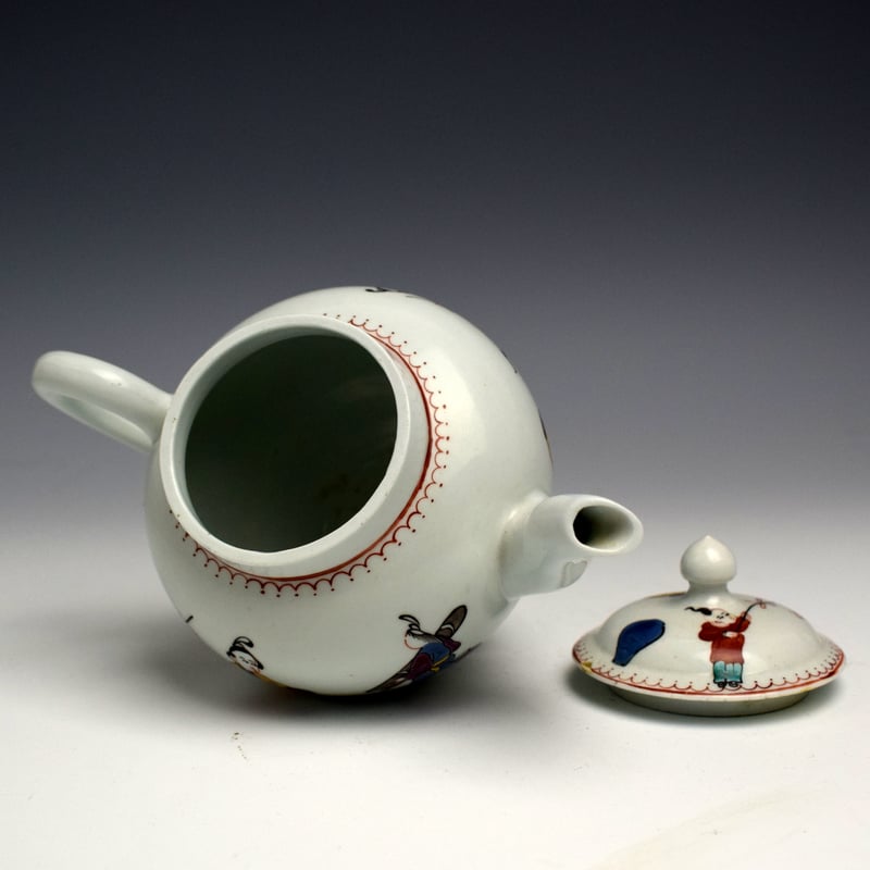 Philip Christian Koto Player pattern Small Teapot c1765 (5)