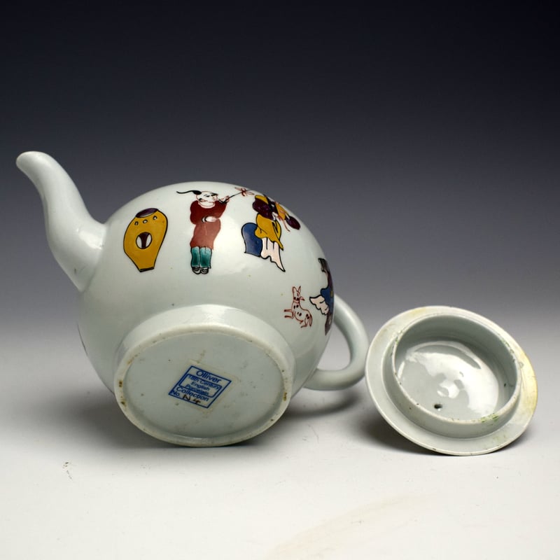 Philip Christian Koto Player pattern Small Teapot c1765 (6)