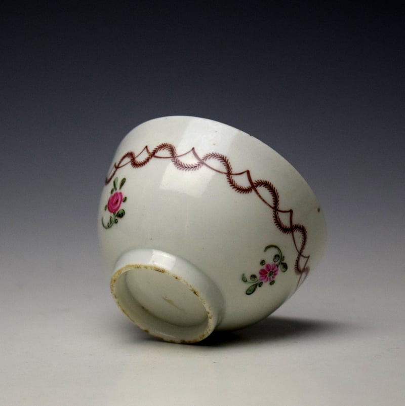 Pink Floral Spray Polychrome Coffee Cup C1780-85 (7)
