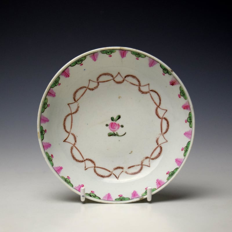 Pink Floral Spray Polychrome Coffee Cup C1780-85 (8)