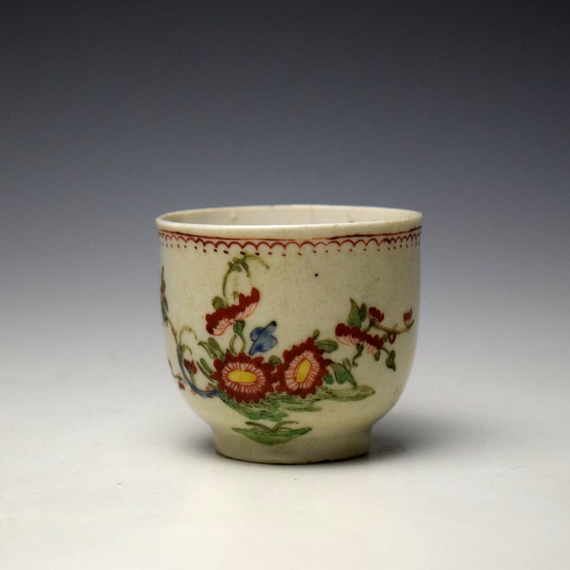 Plymouth Floral Pattern Coffee Cup c1768-70 (1)