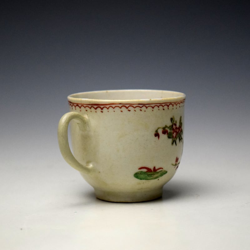 Plymouth Floral Pattern Coffee Cup c1768-70 (4)