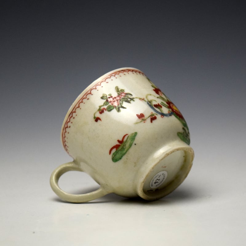 Plymouth Floral Pattern Coffee Cup c1768-70 (5)