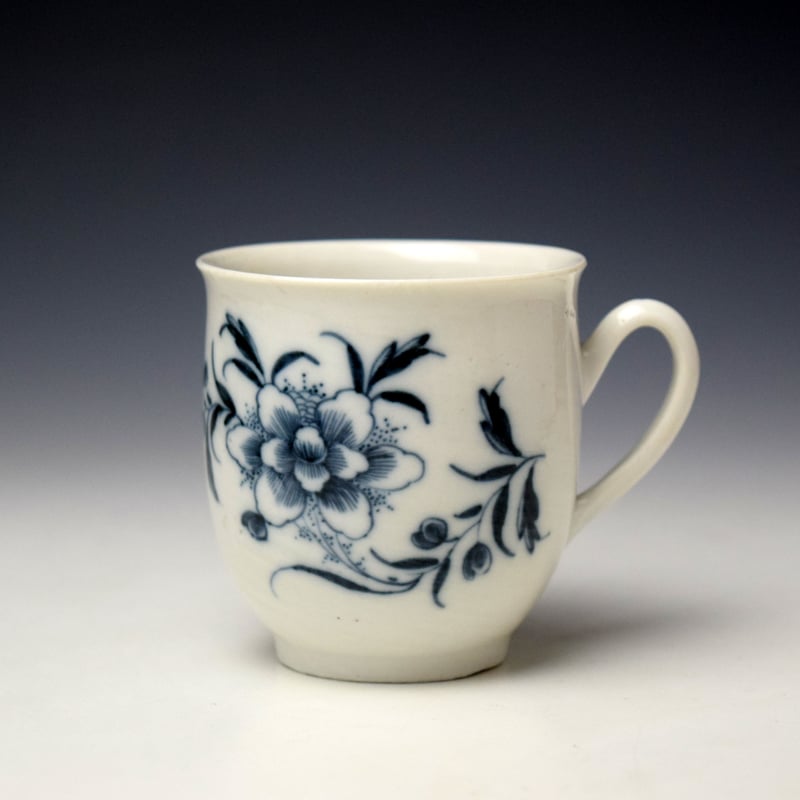 Plymouth Peony Pattern Large Coffee Cup c1768-70