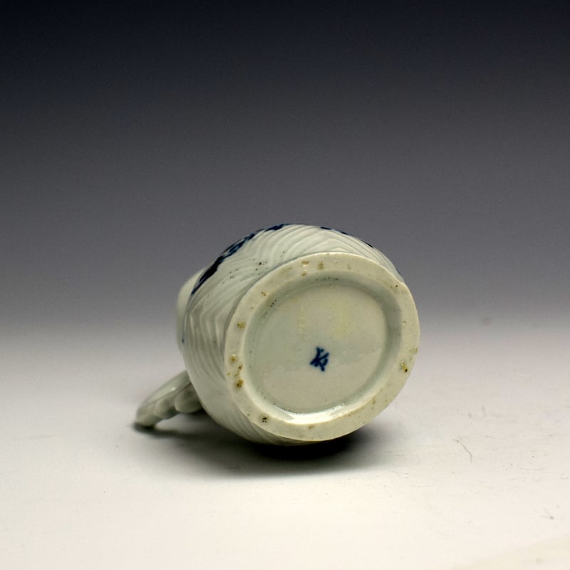 Rare Worcester Feather Moulded Pattern Crean Jug c1756 (2)
