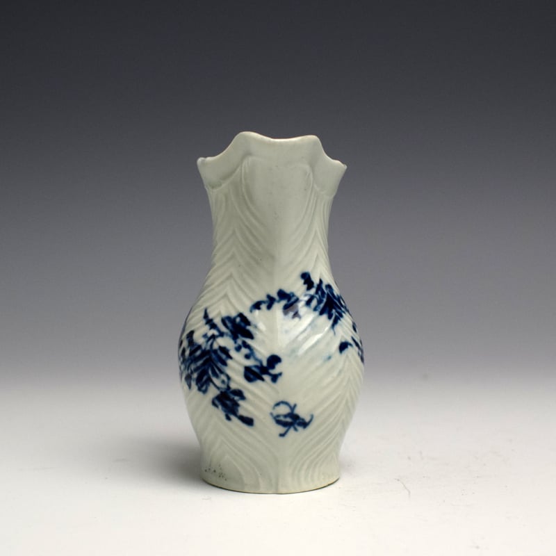 Rare Worcester Feather Moulded Pattern Crean Jug c1756 (4)