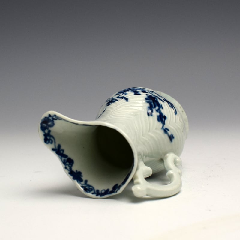 Rare Worcester Feather Moulded Pattern Crean Jug c1756 (6)