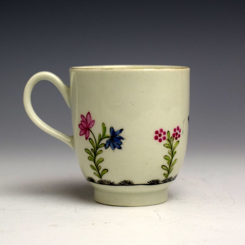 Rare Worcester Two Quail Pattern Coffee Cup c1765 (3)