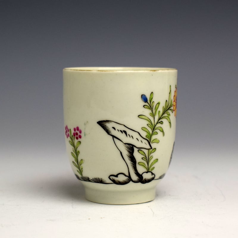 Rare Worcester Two Quail Pattern Coffee Cup c1765 (5)