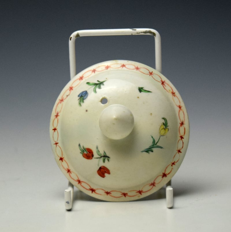 Richard Champion Bristol Mandarin Pattern Teapot and Cover c1770-80 (9)