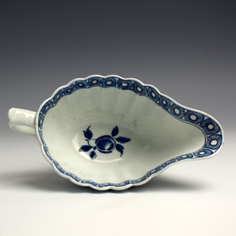 Sauceboat Hand Painted With Rose Pattern c1775 (1)