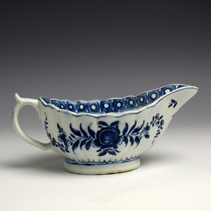 The Rose Pattern Sauceboat c1770