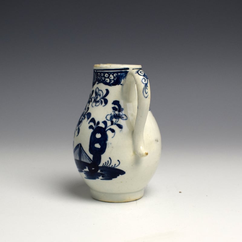 Sparrow Beak Jug Decorated with Flowers and a Triangular Fence c1775 (3)